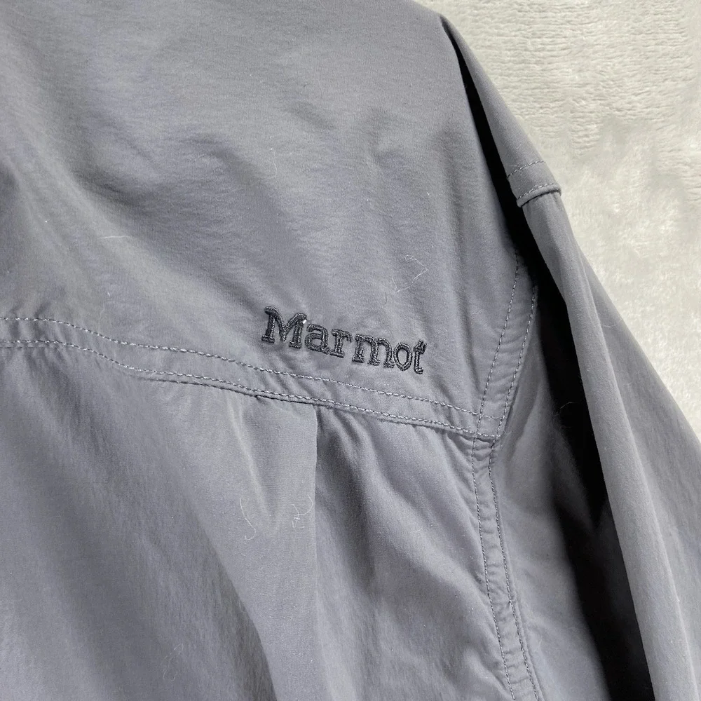 Marmot Shirt Mens XXL Kapalino Performance Snap Button Up Gray Pockets Outdoor